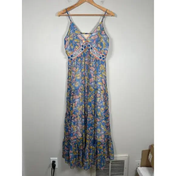 Anthropologie Verb by Pallavi Singhee Vineyard Tiered Maxi Dress Womens Size 4 - Picture 2 of 11